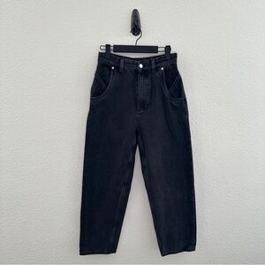 & Other Stories Paris Atelier Black Balloon Leg High Rise Jeans 27 Minimalist